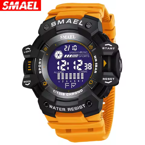 SMAEL Watch for Men Outdoor Sport Digital Watches Electronics LED Men's Wristwatch Student Countdown