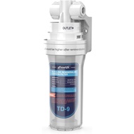 Frizzlife TD-9 Alkaline Remineralization Under Sink Inline Water Filter - Quick Twist Post Filter fo