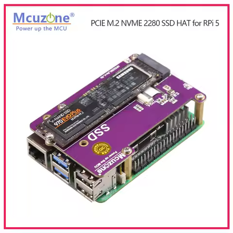 (model:MPS2280)PCIE M.2 NVME 2280 2230 2242 Gen3 SSD HAT For Raspberry Pi 5(Shipped On January 7, 20