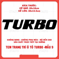 [ORIGINAL PRICE] TURBO letter Sticker, waterproof, anti-fade car decoration Sticker, diverse and uni