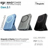 ego - 973WP MAGPOWER 3.1代 12000mAh 20W magsafe 手機支架行動電源 三色