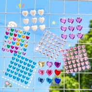 3D Love Heart Gem Stickers Self Adhesive Diamond Jewel Rhinestone Stickers Crystal Sticker for Kids 