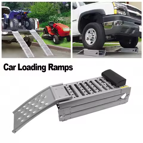 Heavy Duty Car Loading Ramps Motorcycle Ramp For ATVs UTVs For Pickup Trucks Triple Fold Portable Di