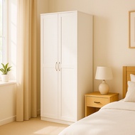 LOFT LIVING LAURA 2 Door Wardrobe /Almari/Storage Cabinet/Tall Cabinet