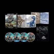 【收藏家】(現貨)侏羅紀世界: 殞落國度  (4K+BD藍光精裝鐵盒(4碟裝) (4K+3D+2D+Bonus DVD)