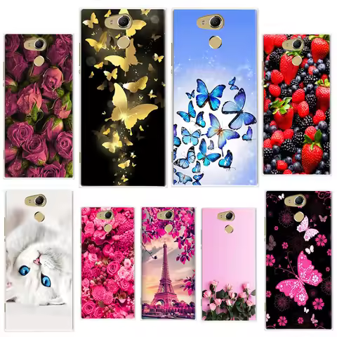 Flower Cover For Sony Xperia XA2 XA 2 Ultra Case Soft TPU Back Covers For Sony Xperia XA2 Bumper Cas