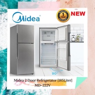 Midea Freezer 2 Door Refrigerator Fridge MD-222V (165L) - 3 Star Energy Saving