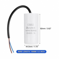 TONYOOG 3UF-100UF CBB60 Capacitor 50/60Hz Round Start Capacitor Reliable 450V Water Pump Capacitor