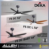 [FREE SHIPPING🔥]DEKA KRONOS F5DC 56”/46” Inch Stylish Ceiling fan with light LED Kipas Siling-5 Blades Remote Control DC