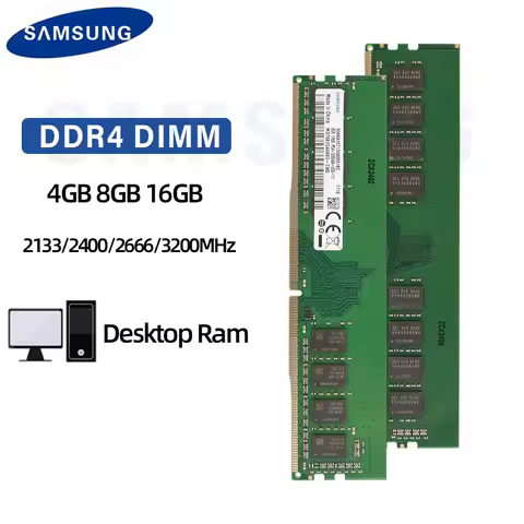 Samsung DDR4 RAM 4GB 8GB 16GB 3200AA 2133P 2400T 2666V DIMM PC4-21300 PC4-25600 Non-ECC DIMM Memorie