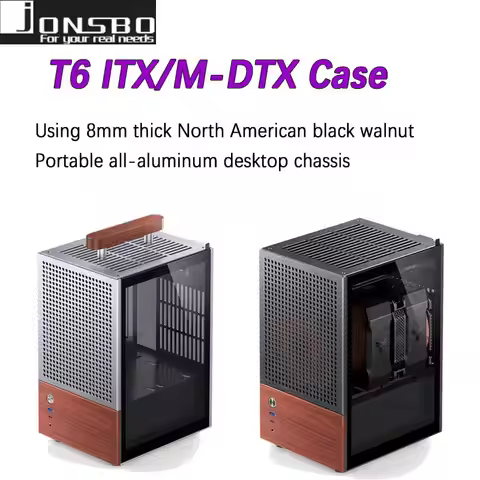 JONSBO T6 ITX mobile phone case (3mm aluminum alloy shell/8mm North American black walnut solid wood