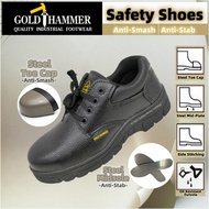 Men Shoes Gold Hammer Brand Safety Boots Safety Shoes Steel Toe Cap Steel Midsole Kasut Kerja Anti-Smash