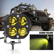 LED Work Light 3 Inch 40W 3500K Yellow Square spot beam Working Lamp 4000LM 12V 24V off road For Truck 4X4 4WD Car acces
