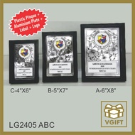 Plastic Plaque ( Plak ) + Aluminium Plate + Label + Logo ( HADIAH SUKAN DAN HADIAH ANUGERAH) TROPHY 