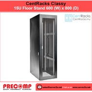 CentRacks Classy 15U 800mm (85cm x 60cm x 80cm) Floor Stand Server Rack