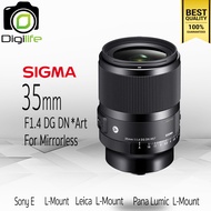 Sigma Lens 35 mm. F1.4 DG DN (Art) For Sony E , L-Mount - รับประกันร้าน Digilife Thailand 1ปี