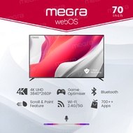 MEGRA TV 70 Inch webOS Smart TV 4K UHD TV Bluetooth 5G AI Voice Control Smart Television T9000 Series 70" LED TV