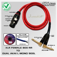 SPL AUDIO CM-5000 - Audio cable sound cable/ 1x XLR Female 800 to 2x Akai L Mono 9OOL SPL AUDIO - JU