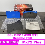 [HRCO] Endless Mx72 Plus Brake Pads (86/BRZ/WRX STI/F50)