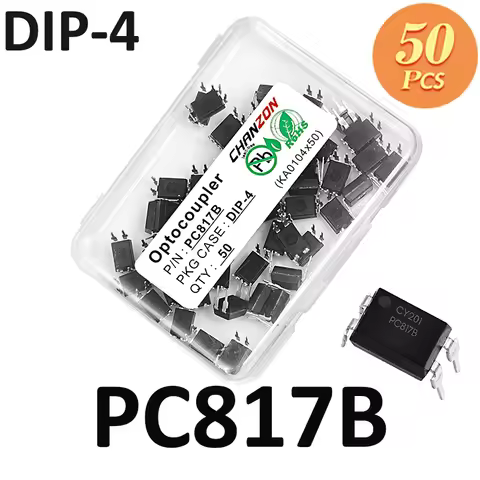 50PCS PC817 PC817B EL817 DIP4 DIP Optocoupler Optical Coupling Original Transistor DC Input 80V 50mA