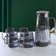 ARNKSTRE Cloks Heat Resistant Glass Water Jug 1.8L with 4 Cups - CL18