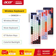 Acer OKW224 Wireless Keyboard, Wired / Wireless / BT Connection, Low Noise, Silent Keyboard