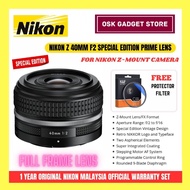 Nikon Z 40mm F2 SE Special Edition Prime Lens For Nikon Z Camera | Original Nikon Malaysia Warranty