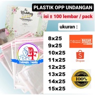Opp Glue Plastic Invitation Plastic/ 8x25 9x25 10x25 11x25 12x25 13x25 14x25 15x25