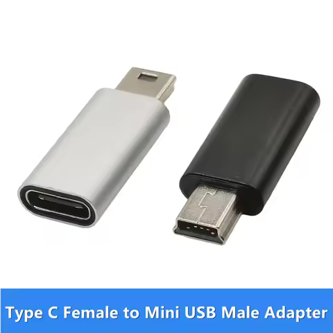 USB Adapter Type C Female to Mini USB Male Convert Connector for GoPro Hero3+ PS3 Controller, MP3 Pl