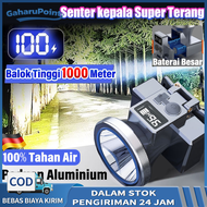 【penyinaran 10.000 meter】500 watt Senter kepala 96 jam penggunaan terus menerus Senter Kepala Super