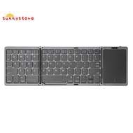 B089T Portable Folding Keyboard with Trackpad Rechargeable Mini Wireless  Keyboard for IOS and   C