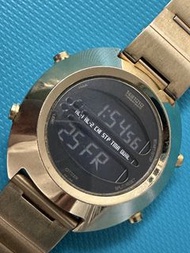 🦚🦚❤️Vintage Citizen 1481010 Digital Watch Gold Tone