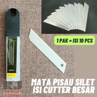 Refill Mata Pisau Silet Isi Cutter Besar Spare Blades kater Set isi 10