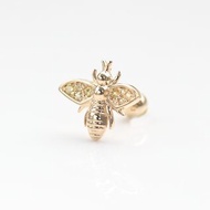 14K 金蜜蜂鎖珠耳環 (單個)