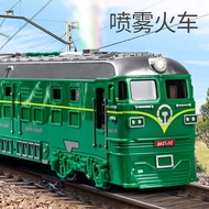 2023 New Style Children's Toy Car 1 to 3 Years Old Green Leather Train Old Train High-Rail Subway Bo
