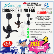BESTAR DINO 16'' DC Motor Ceiling Fan with 24W Tri-Color LED Light &amp; Remote Control, Add-on Installation service available