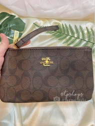 กระเป๋าโค้ช งานคล้องมือ ผู้หญิง กระเป๋าสตางค์ ใส่บัตร ใส่เหรียญได้ งานหนัง💯 ตกแต่งอะไหล่สีทอง ขนาด7น