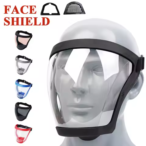 Work Protection Mask Full Face Shield Protection Face Cover Reusable Kitchen Splash Protection Mask 