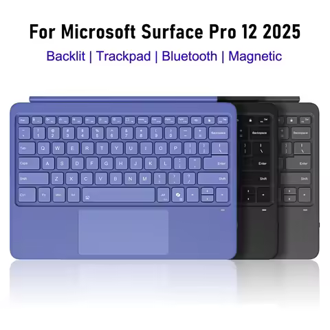 Backlight Bluetooth Keyboard For Microsoft Surface Pro 12 Inch,Keyboard Trackpad For Microsoft Surfa