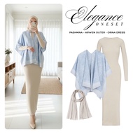 One Set of Cool 3-in-1 Eid Girls | Arwen Outer + Orina Dress + Pashmina Ceruty | SS2E Wedding Outfit