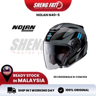 NOLAN N40-5 Crosswalk 034 Open Face Helmet Motor Visor Topi Keledar Open Face Superbike SIRIM Interc