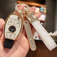 For Mercedes Benz GLA GLK CLA  AMG GLC C C200 B200 S C E Class W213 Key Chains Case Ring Cover Car S