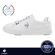 le coq sportif รองเท้าผู้หญิง รุ่น LCS FOURCHE PF สีขาว-เงิน(รองเท้าผ้าใบสีขาว, รองเท้าแฟชั่น, แบบผู