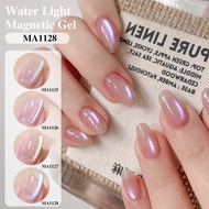 MEET ACROSS 7ml Light White Cat Magnetic Gel Nail Polish Semi Permanant Soak Off UV Gel Varnish Nail