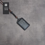 GANTUNGAN Lanyard Id Card Holder Black Plate Series Casual Name Tag Premium Paracord 4mm 550Lbs