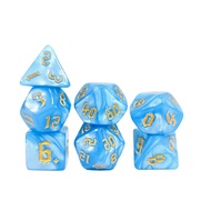 7's Dice Set - Pearl / Shine for DND PRTG Dice