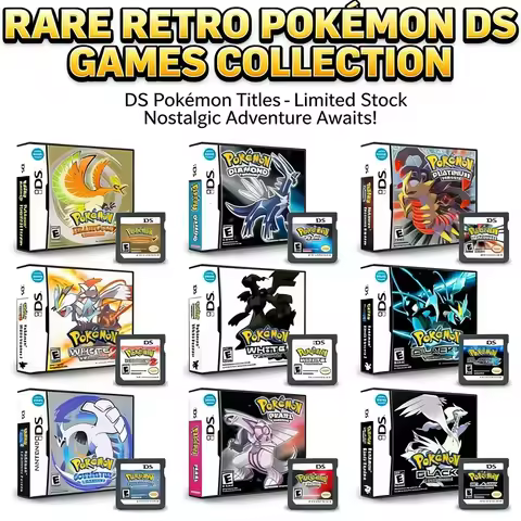 pokémon NDS Game Card 3DS 2DS DS Card SoulSilver HeartGold Platinum Game Card Pokemon Game Card BLAC