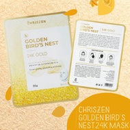 [READY STOCK] Chriszen Golden Bird's Nest 24k Gold Rejuvenate Ampoule Silk Sheet Mask (30g) 韩国抗老美白精华面膜