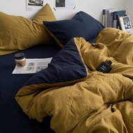 Brown bed sheet set fitted sheet bedsheet comforter cover set single super single Queen king size bedding set