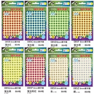 Xiangliang Stationery Paradise|[Tsuruya] 8mm Number Label 1~100 Round Sticker Dot 085